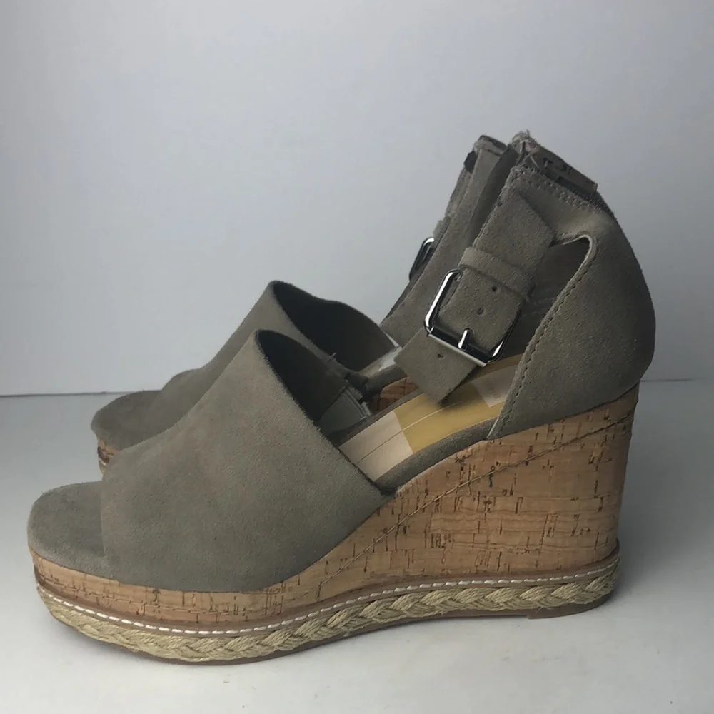 Dolce Vita Otto Espadrille Peep Toe Wedges Sandals 9.5